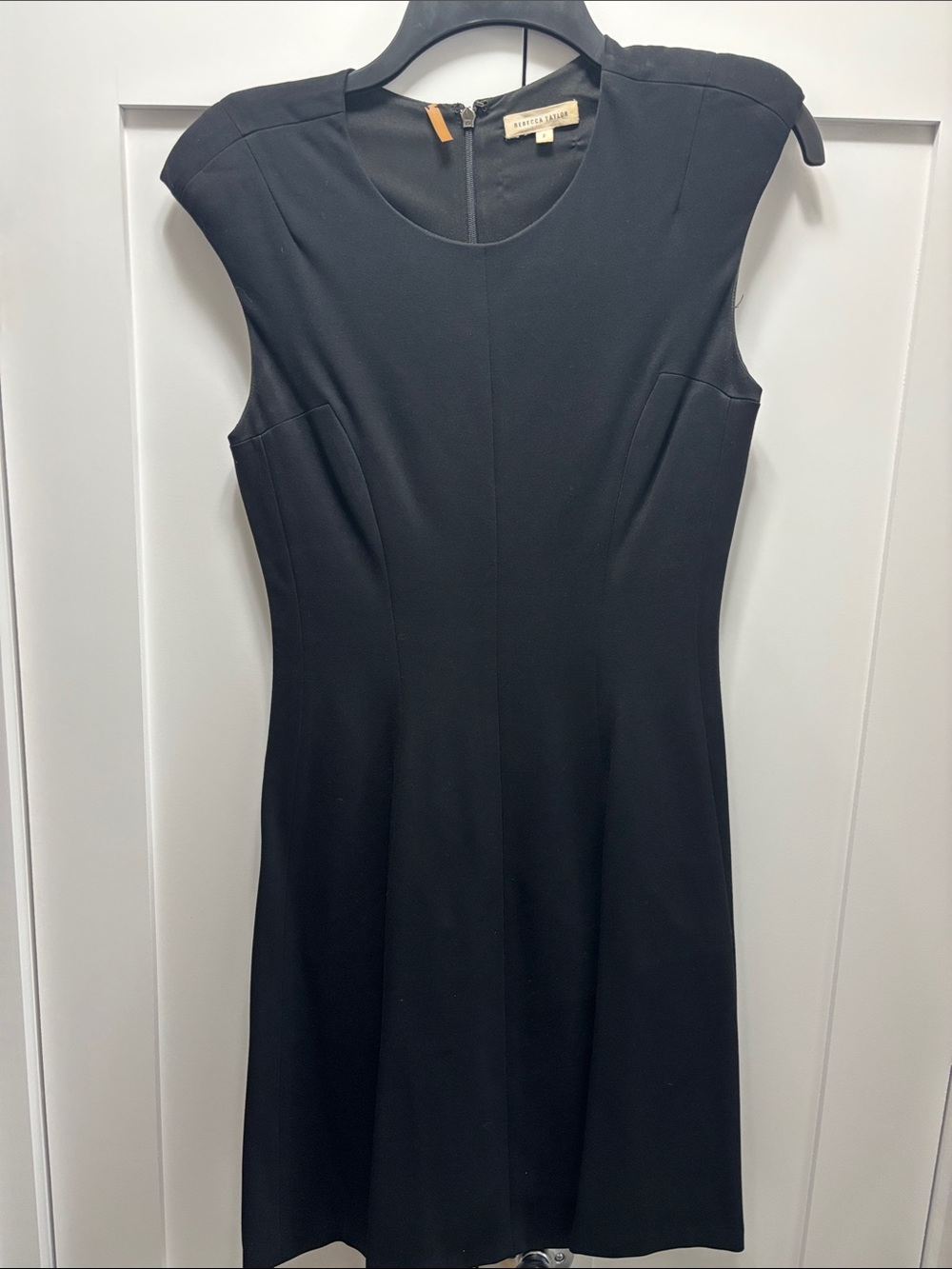 Rebecca Taylor Black Cap-Sleeve Sheath Dress
